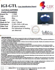 7.63 Ratti Natural Blue Sapphire With Govt Lab Certified-(2331)
